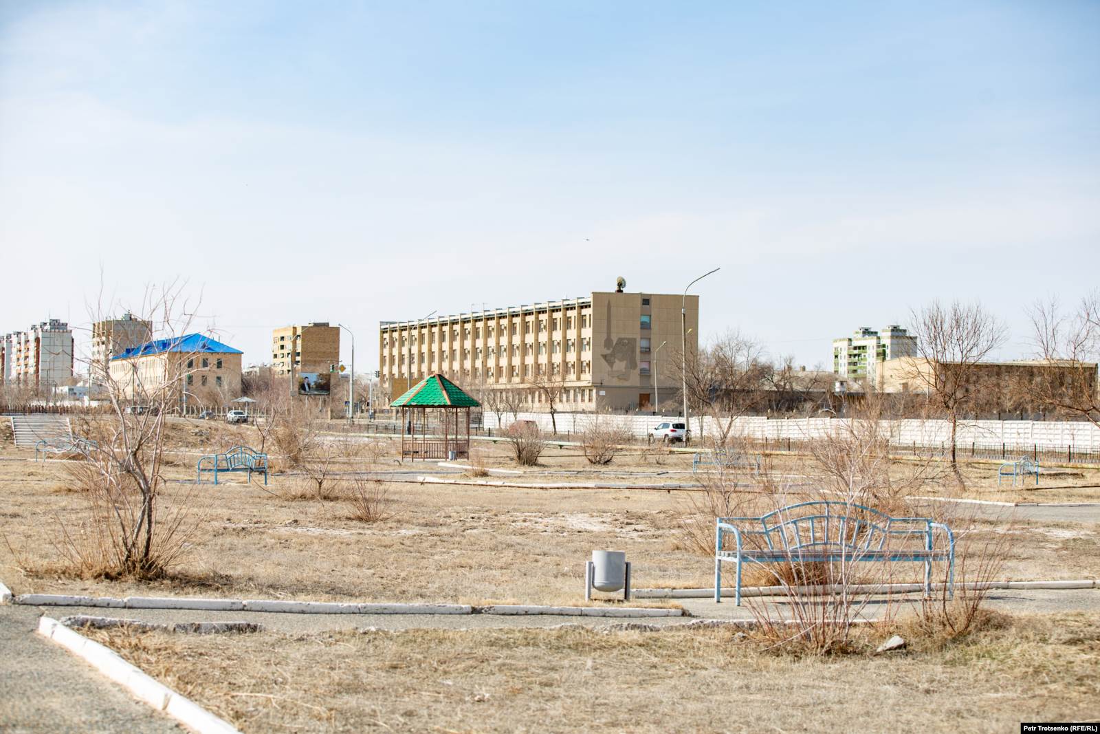 Вид на город Байконур. 16 марта 2019 года.