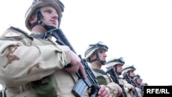 ქართველი ჯარისკაცების გაცილება ავღანეთში. თბილისი, 7 აპრილი, 2010