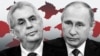 Presidenti çek, Millos Zeman (majtas), dhe ai rus Vladimir Putin - Fotografi ilustruese.