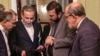 The Iranian delegation in Oman for indirect negotiations with the United States on April 12.