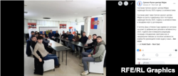 Vukashin Gjokoviq (i pari nga ana e djathtë e fotos) gjatë mbledhjes së Qendrës serbo-ruse "Majak".