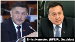 Төрөбай Зулпукаров менен Асылбек Жээнбеков.