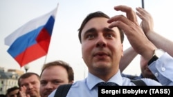 Иван Жданов на акции в поддержку независимых кандидатов в депутаты Мосгордумы. Архивное фото 