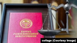 Кыргызстандын баш мыйзамы жана өлүм жазасын түшүндүргөн иллюстрация.