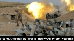 Արցախի ՊԲ զինծառայողը մարտի ժամանակ, 28-ը սեպտեմբերի, 2020թ.