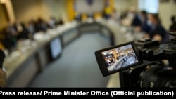 Dhoma e takimeve të kabinetit qeveritar. Fotografi nga arkivi.