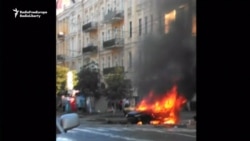 Journalist's Car In Flames Following Deadly Blast