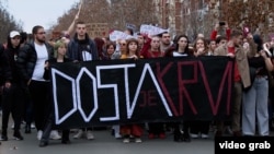 Protesta në në Novi Sad.