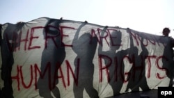 Demonstracije u Idomeniju, na grčko - makedonskoj granici, 25. maj 2016.