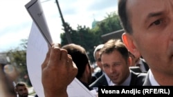 Siniša Mali prilikom dolaska u zgradu Gradske uprave