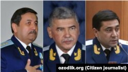 Özbegistanyň öňki baş prokurorlary (çepden saga) Raşidjon Kadyrow, Ihtiýor Abdullaýew hem Otabek Murodow.