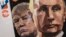 Sankt Peterburgdaky sowgat dükanlarynyň birinde satlyga çykarylan we ýüzüne Orsýetiň prezidenti Wladimir Putin bilen Birleşen Ştatlaryň prezidenti Donald Trampyň suraty çekilen futbolka