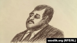 Hayot Sharifxo‘jayevning noma‘lum rassom chizgan surati.