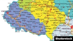 Мапа Закарпатської області 