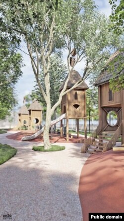 Autorii proiectului propun să renoveze terenul de joacă.