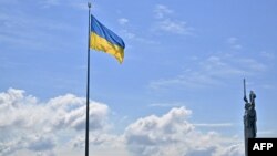 Сьцяг Украіны ў Кіеве