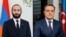 Armenia -- Foreign Ministers Ararat Mirzoyan (left) of Armenia and Jeyhun Bayramov of Azerbaijan.