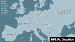 1914-жылдагы Европанын картасы