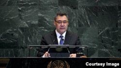 Садыр Жапаров БУУ трибунасында.