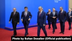 ЕАЭБга кирген мамлекеттердин президенттери. Нур-Султан шаары. 29-май, 2019-жыл.