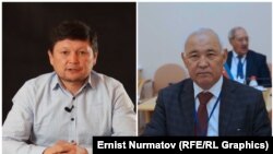 Сыймык Жапыкеев жана Кубанычбек Жумалиев. Иллюстрациялык коллаж сүрөт.