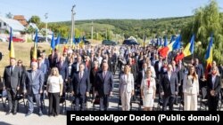 Membrii blocului electoral „Patriotic al socialiștilor, comuniștilor, Inima și Viitorul Moldovei” la evenimentul de lansare în campanie la Mănăstirea Căpriana, raionul Strășeni - 29 august 2025