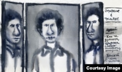 "Отражение в трельяже" - эскиз Ирины Литманович с выставки на "Володинском фестивале" 2019 года