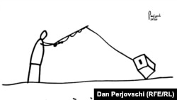 În coaliție s-a discutat scenariul declansării alegerilor generale anticipate. Dar pe masă mai este și cel al comasării alegerilor locale cu parlamentarele. Ce interese și mize sunt la mijloc. ( Desen de Dan Perjovschi)