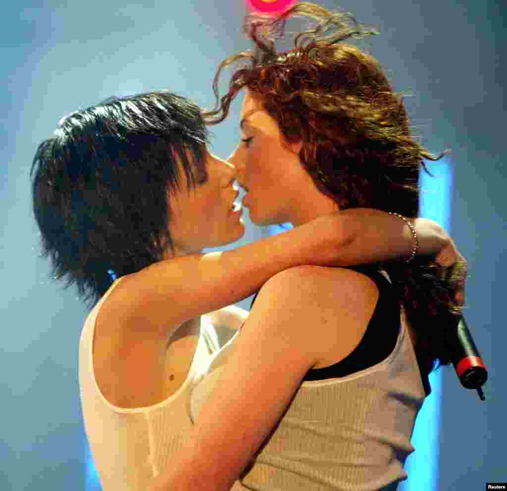 In 2002, Russian pop duo t.A.T.u exploded onto the international music scene with a video featuring a rain-soaked same-sex kiss. They were soon dubbed "the hottest pop stars in the world right now." &nbsp;