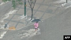 باران های شدید و سیلاب ها زنده گی را در بخش های از کوریای جنوبی مختل کرده است