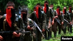 Члены колумбийской повстанческой группировки «Армия национального освобождения» 