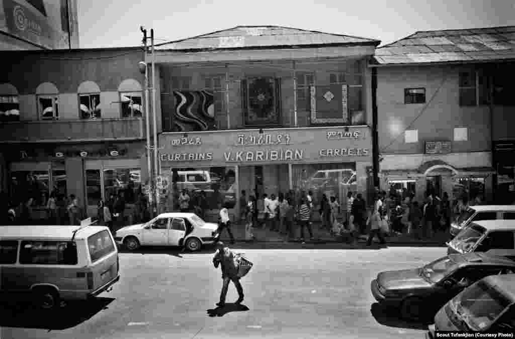An Armenian carpet store in Addis Ababa, Ethiopia. Just a handful of Armenian families remain in the Ethiopian capital. "Four generations ago, my family was given [asylum] in Ethiopia," says one. "This is where I find myself, intertwined in this amazing blanket of Armenian tradition mixed with Ethiopian culture, language, understanding, and acceptance. I thank Ethiopia every day of my life for allowing me to love, to breath, to laugh, to sing, to dance. To be."&nbsp;