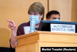 Мишел Бачелет. Женева шаары. 2020-жылдын 14-сентябры.