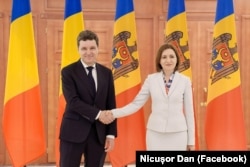 Președintele Nicușor Dan și președinta Maia Sandu.
