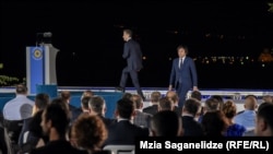 ბიძინა ივანიშვილი და ირაკლი კობახიძე. „ოცნების“ საარჩევნო სიის პრეზენტაცია. 2020 წლის 11 სექტემბერი