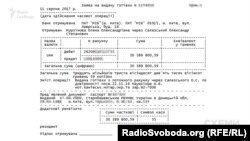 Заява Олени Мурзінової про видачу 30 мільйонів гривень готівкою
