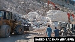 د خيبر پښتونخوا په مومندو د مرمرو د ډبرو کان ـ انځور له ارشيفه 