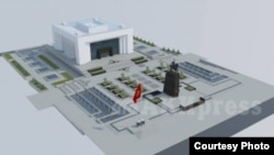 Азыр оңдолуп жаткан Тарых музейинин эскизи