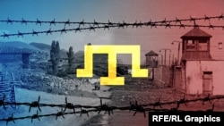 1944 senesi qırımtatarlarnıñ Qırımdan sürgün etilüvi. Kollaj