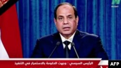 Египет президенти Абдел Фаттах ас-Сиси 15-февралда жалпы букараларга телекайрылуу жасоодо.