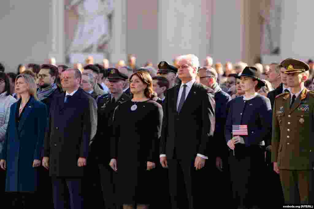 Разьвітаньне з амэрыканскімі вайскоўцамі, якія загінулі на палігоне. Вільня, 3 красавіка 2025 