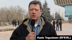 "Көкжайлауды қорғайық!" қозғалысының белсендісі Андрей Бузыкин.  