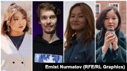 Зыягүл Болот кызы, Александр Александров, Айдай Эркебаева, Зара Сaдыгалиева. (солдон оңго)