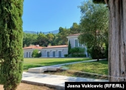 Villa Milocher roped off amid the ongoing legal dispute.