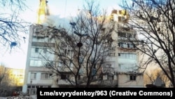 Наступствы ўдару па жылым доме ў Цярнопалі 19 лістапада 2025 году