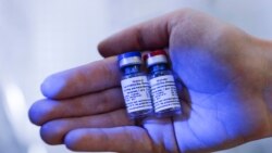 На сликата, обезбедена од рускиот Фонд за директни инвестиции, е прикажана вакцината против коронавирусот, 6 август 2020 година