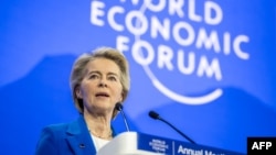 Ursula von der Leyen la Davos, 21 ianuarie 2025.