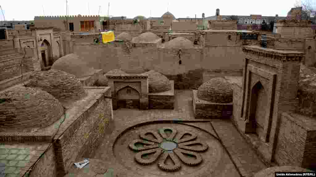 Хиуадағы "Ишанқала" тарихи музей-кешенінің үстінен қараған бір көрініс.