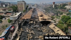 ე.წ. ვაგზლის ბაზრობა, ყოფილი "ბორჯომის სადგური" ხანძრის შემდეგ