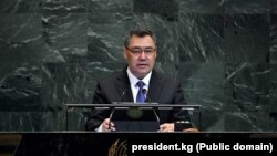 Садыр Жапаров БУУнун трибунасында. 23-сентябрь, 2025-жыл.